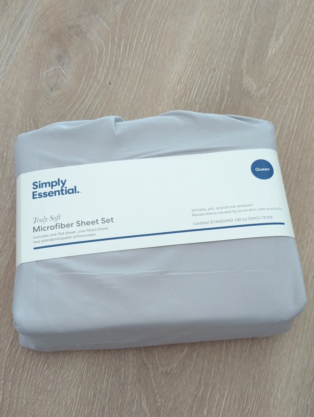 Queen Soft Bed Sheets Gray New